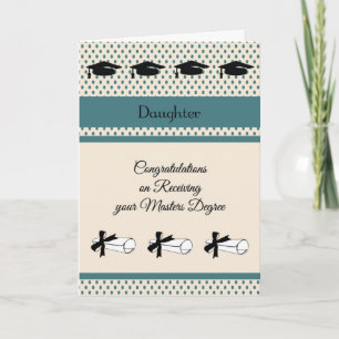 Masters Degree Kaart voor Dochter met Polka Dots