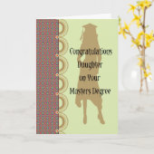 Masters Degree Kaart voor Vrouw. (Gele Bloem)