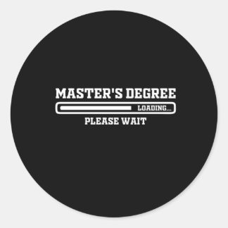 Master's Degree Laden Wacht op voortgangsbalk Ronde Sticker