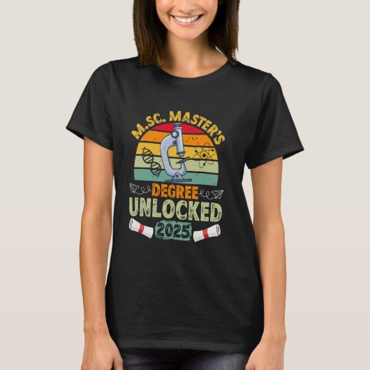 Master's Degree M SC MASTERS DEGREE ONTGRENDELD 20 T-shirt (Voorkant)