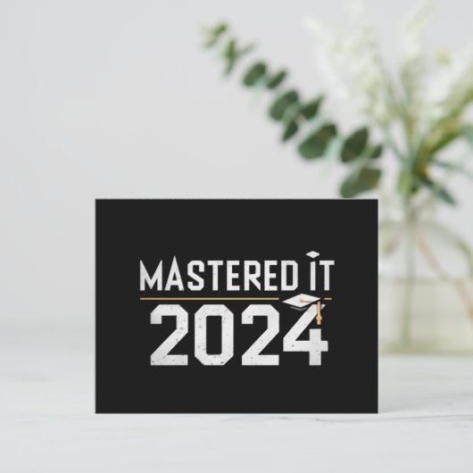 Master's Degree Mastered IT 2024 Masters Degree Briefkaart (Staand voorkant)