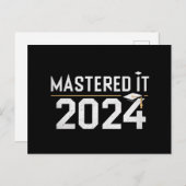 Master's Degree Mastered IT 2024 Masters Degree Briefkaart (Voorkant / Achterkant)
