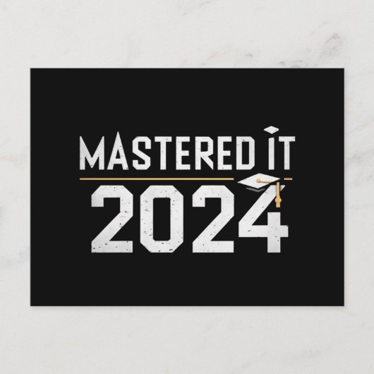 Master's Degree Mastered IT 2024 Masters Degree Briefkaart (Voorkant)
