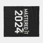 Master's Degree Mastered IT 2024 Masters Degree Fleece Deken (Voorkant (Horizontaal))