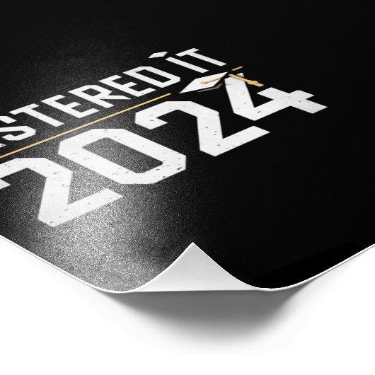 Master's Degree Mastered IT 2024 Masters Degree Foto Afdruk (Hoek)