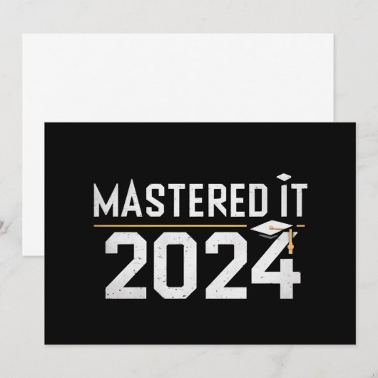 Master's Degree Mastered IT 2024 Masters Degree Kaart (Voorkant / Achterkant)
