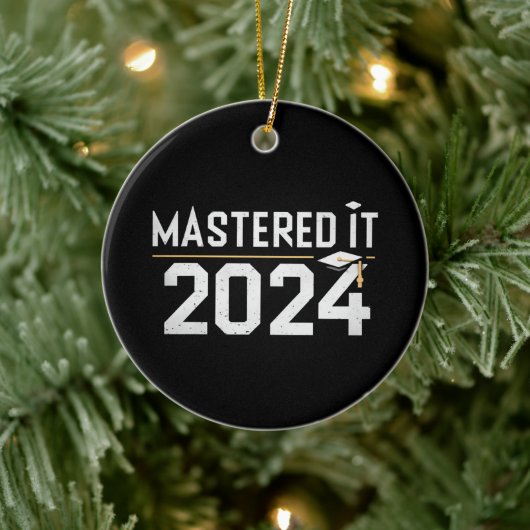 Master's Degree Mastered IT 2024 Masters Degree Keramisch Ornament (Boom)
