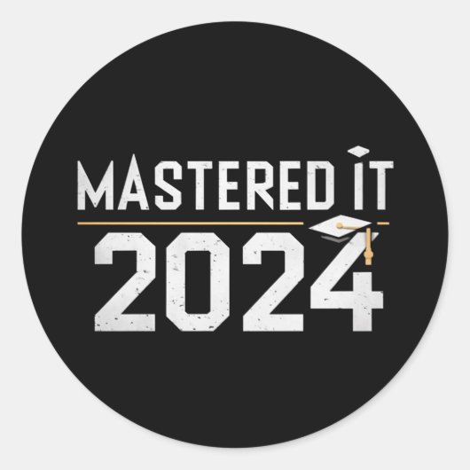 Master's Degree Mastered IT 2024 Masters Degree Ronde Sticker (Voorkant)