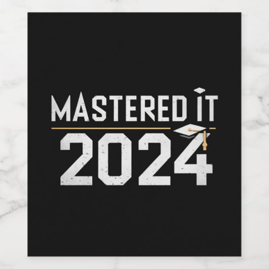 Master's Degree Mastered IT 2024 Masters Degree Wijn Etiket (Enkel label)