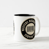 Masters Degree Priceless Tweekleurige Koffiemok (Voorkant rechts)