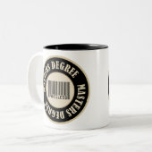 Masters Degree Priceless Tweekleurige Koffiemok (Voorkant links)