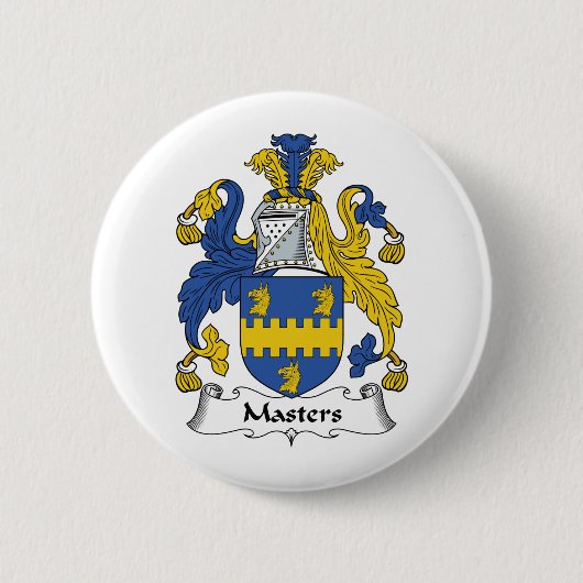 Masters Family Crest Ronde Button 5,7 Cm (Voorkant)