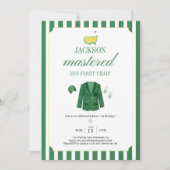 Masters Golf 1st Birthday Invitation Template: Edi Kaart (Voorkant)