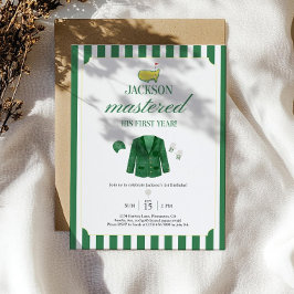 Masters Golf 1st Birthday Invitation Template: Edi Kaart