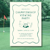 Masters Golf Kijkfeestje Handgetekende Groen Kaart