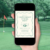 Masters Golf Kijkfeestje Handgetekende Groen Kaart