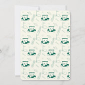 Masters Golf Viewing Watch Party Hand Drawn Green Kaart (Achterkant)