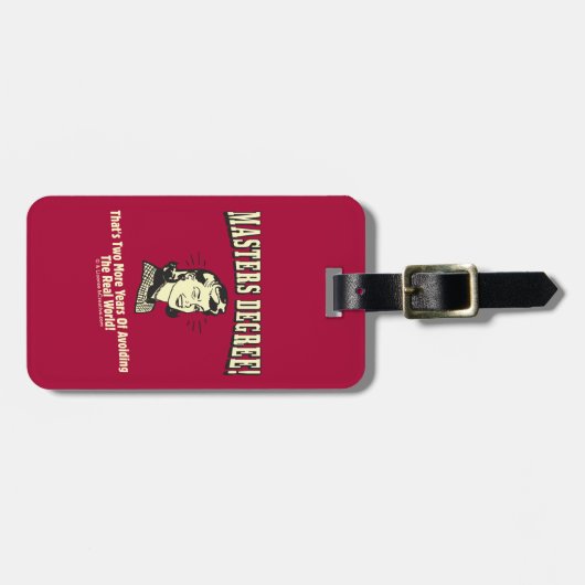 Masters gradatie: Voorkomen van de echte wereld Bagagelabel (Voorkant horizontaal)