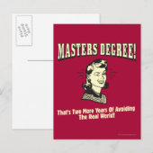 Masters gradatie: Voorkomen van de echte wereld Briefkaart (Voorkant / Achterkant)
