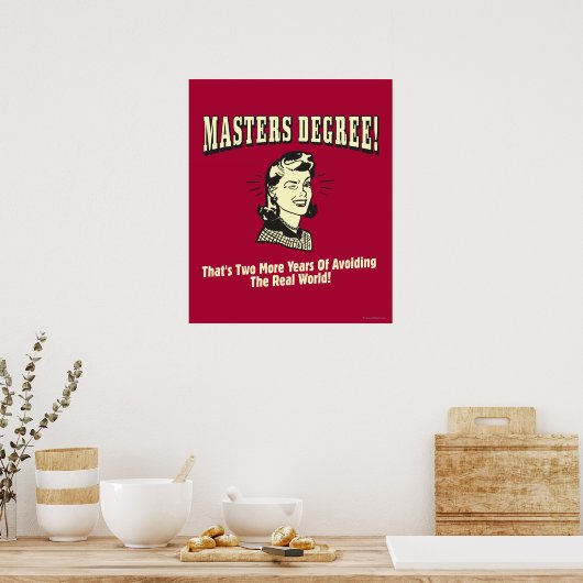 Masters gradatie: Voorkomen van de echte wereld Poster (Keuken)
