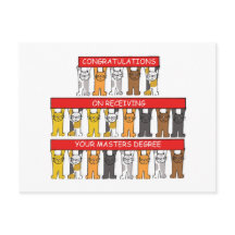 Masters gradin Gefeliciteerd Cartoon Katten