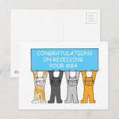 Masters gradin Gefeliciteerd Cartoon Katten Briefkaart (Voorkant / Achterkant)