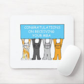 Masters gradin Gefeliciteerd Cartoon Katten Muismat (Met muis)