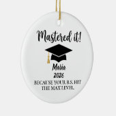 Masters Graduation Ornament, College Graduation  Keramisch Ornament (Rechts)