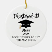 Masters Graduation Ornament, College Graduation  Keramisch Ornament (Voorkant)
