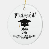 Masters Graduation Ornament, College Graduation  Keramisch Ornament (Links)