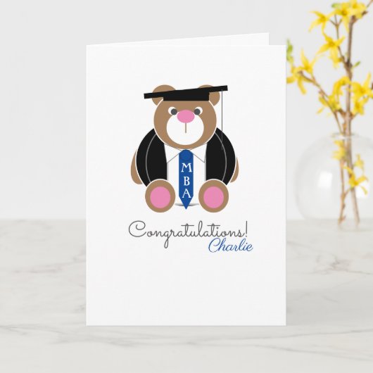 Masters in Business Administration MBA beer kaart (Gele Bloem)