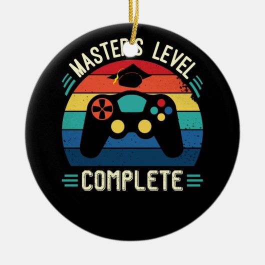Master's Level Complete, Afstuderen GIft, meesters Keramisch Ornament (Voorkant)