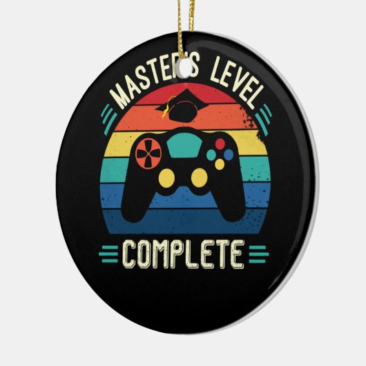 Master's Level Complete, Afstuderen GIft, meesters Keramisch Ornament (Links)
