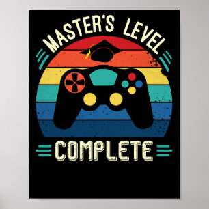 Master's Level Complete, Afstuderen GIft, meesters Poster