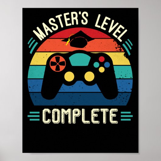 Master's Level Complete, Afstuderen GIft, meesters Poster (Voorkant)