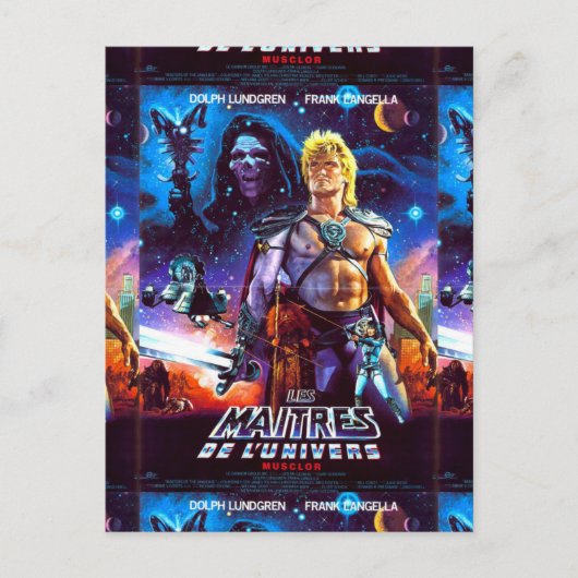 Masters Of The Universe 80s Movie He Man Scifi Feestdagenkaart (Voorkant)