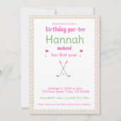 Masters Party Groen Roze Verjaardag Uitnodiging (Voorkant)