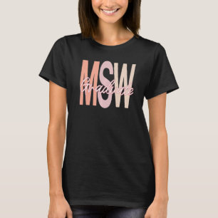 Masters Social Work MSW Afstuderen 2022 Afstudeerd T-shirt