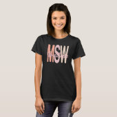 Masters Social Work MSW Afstuderen 2022 Afstudeerd T-shirt (Voorkant volledig)