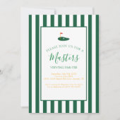 Masters Viewing Party Birthday Invitation Kaart (Voorkant)