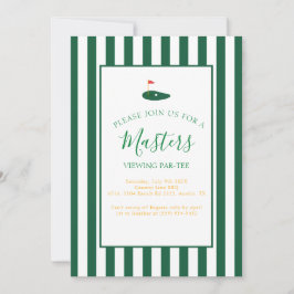 Masters Viewing Party Birthday Invitation  Kaart