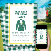  Masters Viewing Watch Party Golf Green Jacket Kaart