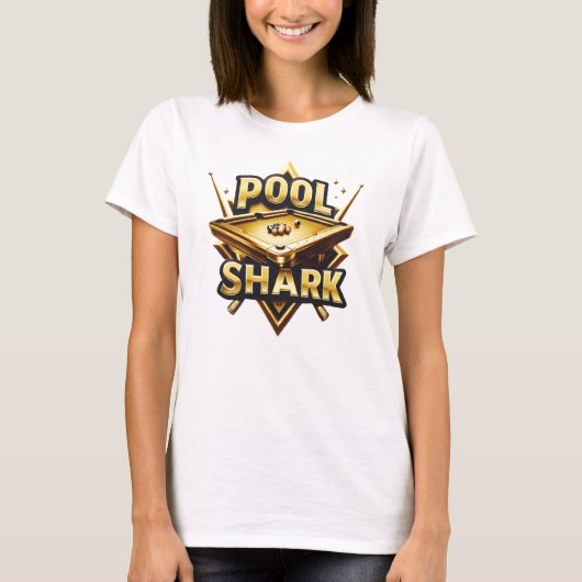 Masterstroke: Poolhaai op tafel T-shirt (Voorkant)