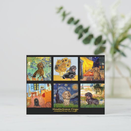 Masterstuk Composiet-Dachshunds Briefkaart (Staand voorkant)
