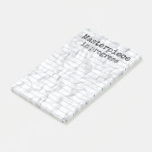 Masterstuk in uitvoering bij Ruled Crumpled 4x6 Post-it® Notes (Schuin)