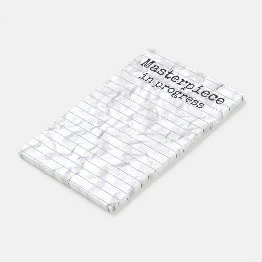 Masterstuk in uitvoering bij Ruled Crumpled 4x6 Post-it® Notes (Schuin)