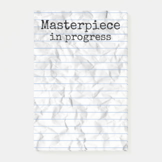 Masterstuk in uitvoering bij Ruled Crumpled 4x6 Post-it® Notes