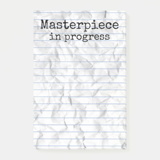 Masterstuk in uitvoering bij Ruled Crumpled 4x6 Post-it® Notes (Voorkant)