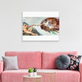 Masterstuk op Canvas - "De schepping van Adam" Afdruk (Insitu (Woonkamer))