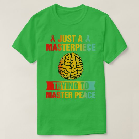 Masterstuk probeert de geestelijke gezondheid van t-shirt (Design voorkant)